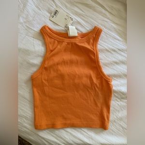 H&M orange crop tank